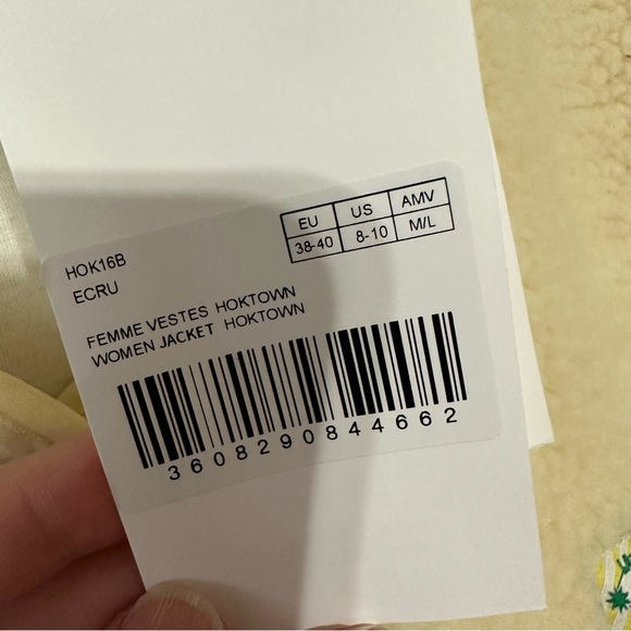 NWT American Vintage Hoktown sherpa Vest in Ecru Size M/L - Picture 9 of 11